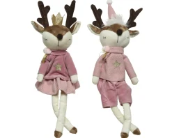 Brico Pluche Rendier Polyester Roze 12X11X46Cm 1 Stuk Best