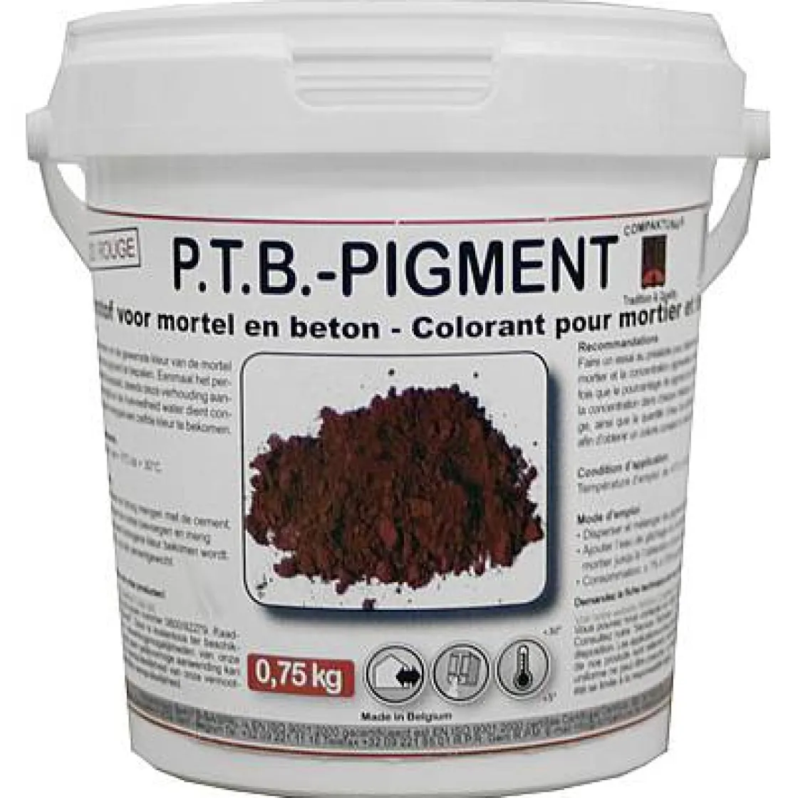Brico Ptb Kleurstof Voor Mortel En Beton Rood 0,75 Kg Sale