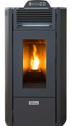 Pelletkachels<Brico Qlima Pelletkachel Viola 100S-Line Black 8,9Kw