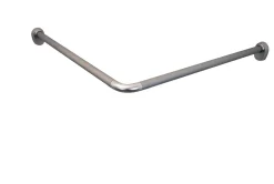 Brico Ridder Universele Hoekdouchegordijnrail O25Mm Mat Zilver Aluminium