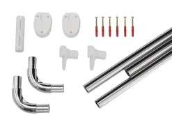 Brico Ridder Universele Hoekdouchegordijnrail O25Mm Glanzend Chroom Aluminium Discount