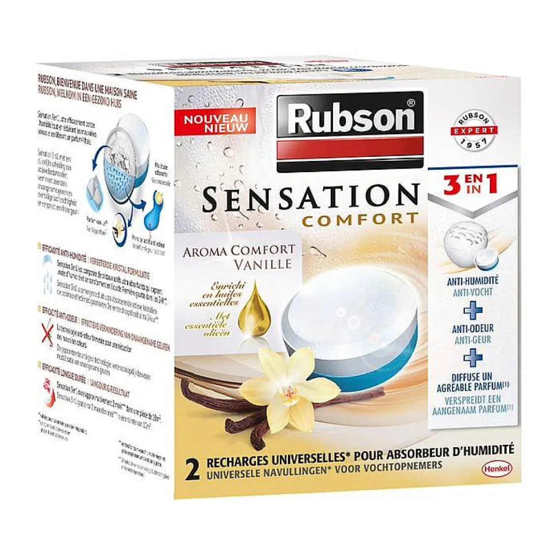 Brico Rubson Navullingen Vochtopnemer Sensatie Vanille 2X300Gr Clearance