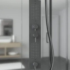 Brico Schulte Complete Cabine - Schuifdeur - 85X115X215 - Bali - Zwart Sale