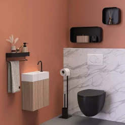 Brico Sealskin Brix Toiletbutler Metaal Zwart