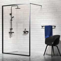 Brico Sealskin Contour Inloopdouche Type A3 118X200Cm Zwart| 6Mm Helder Veiligheidsglas Discount