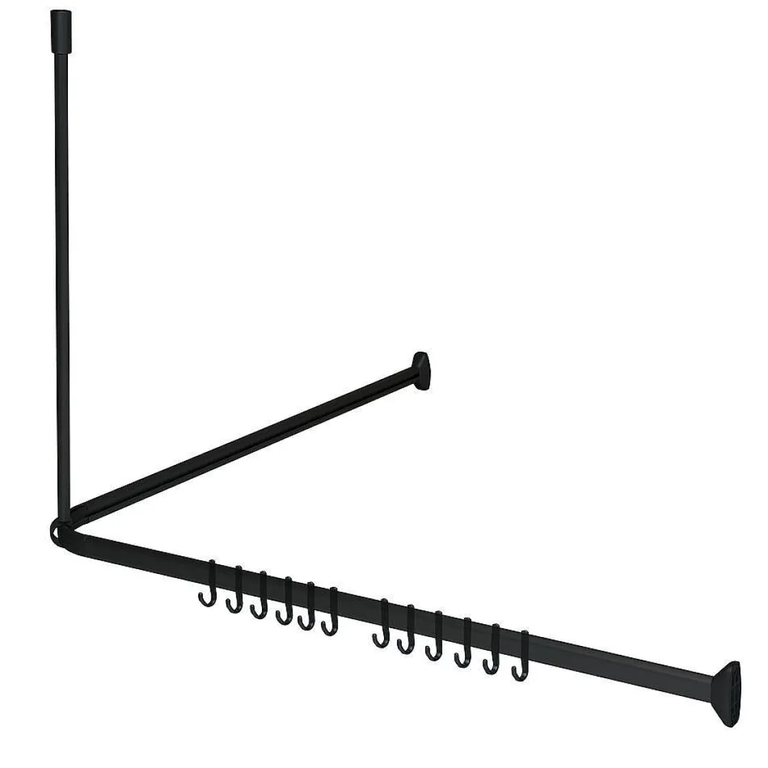 Brico Sealskin Easy Roll Douchegordijnstangset 90X90X90Cm Zwart Sale