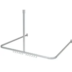 Brico Sealskin Easy Roll Douchegordijnstangset 90X90X90Cm Mat Aluminium Sale