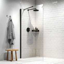 Brico Sealskin Hooked Inloopdouche Type A3 120X200Cm| 6Mm Helder Veiligheidsglas Met Antikalklaag Matzwart Sale