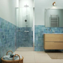 Brico Sealskin Inc. Draaideur In Nis 90X200Cm | 8Mm Helder Veiligheidsglas Met Antikalklaag Zilver Hoogglans Hot