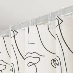 Brico Sealskin Mind Douchegordijn 180X200 Cm Peva Zwart / Wit Best