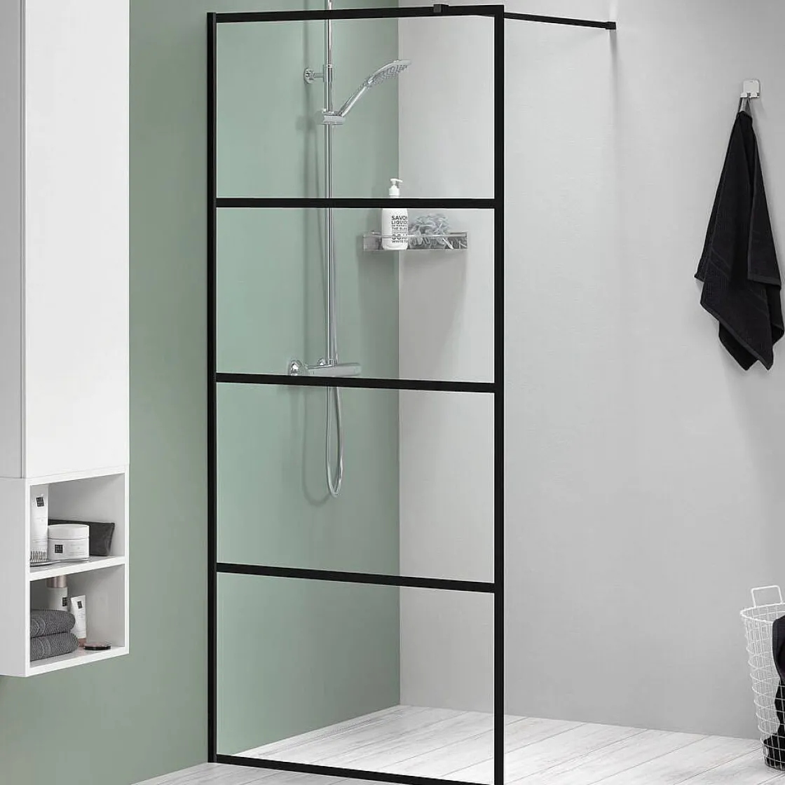 Brico Sealskin Mix&Match Douchewand 880Mm Breed| 8Mm Veiligheidsglas Met Frame Decor Sale