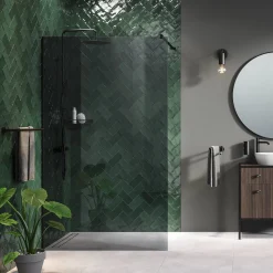 Brico Sealskin Mix&Match Glaspaneel 1380Mm Breed | 8Mm Dik Grijs Veiligheidsglas Discount