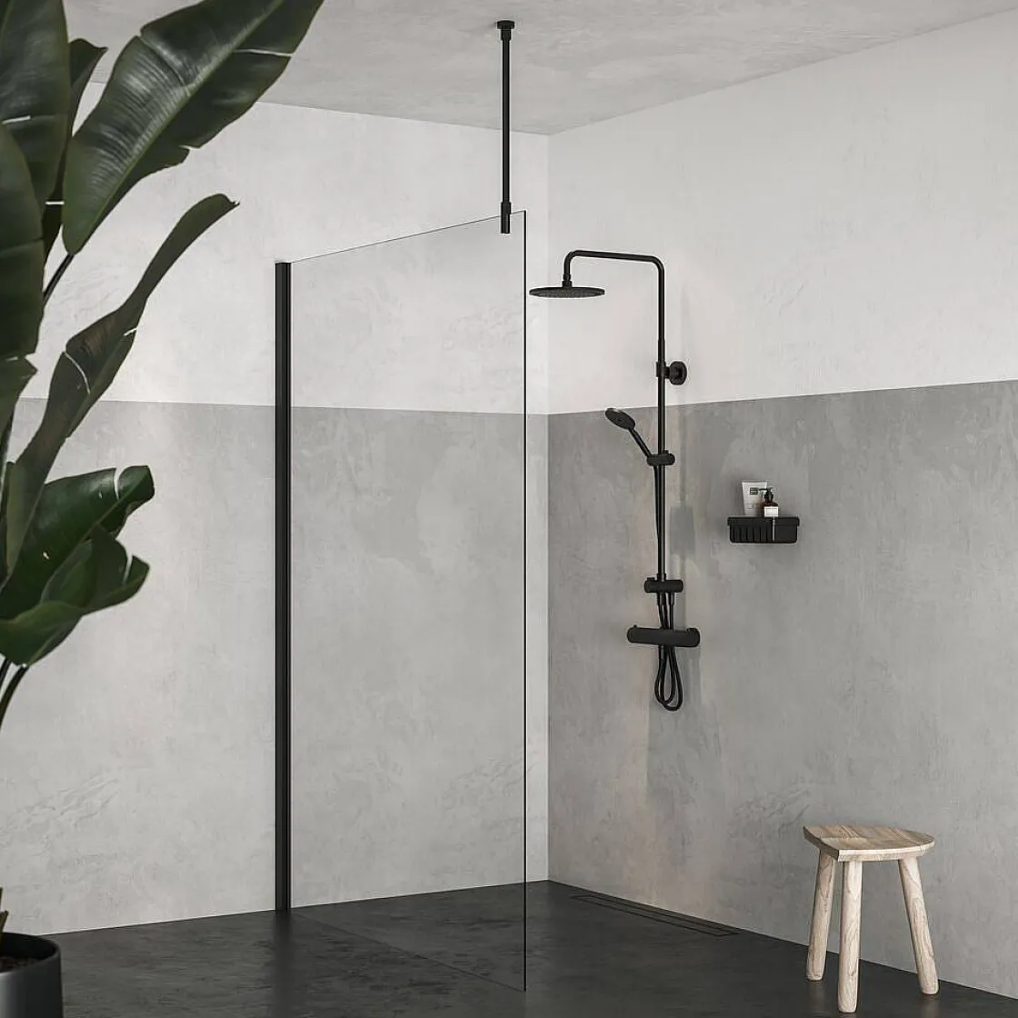 Brico Sealskin Plafondsteun 80Cm Universeel Mat Zwart Best