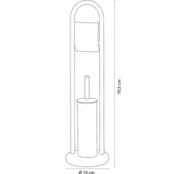 Brico Sealskin Wc-Boy Acero Metaal Zwart Mat Staand New