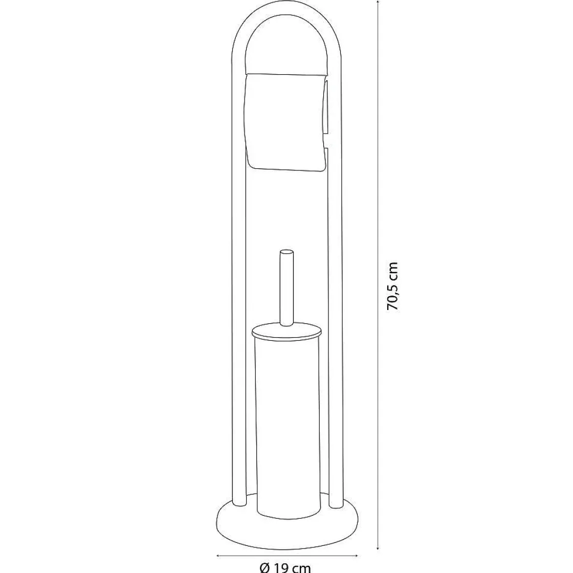 Brico Sealskin Wc-Boy Acero Metaal Zwart Mat Staand New