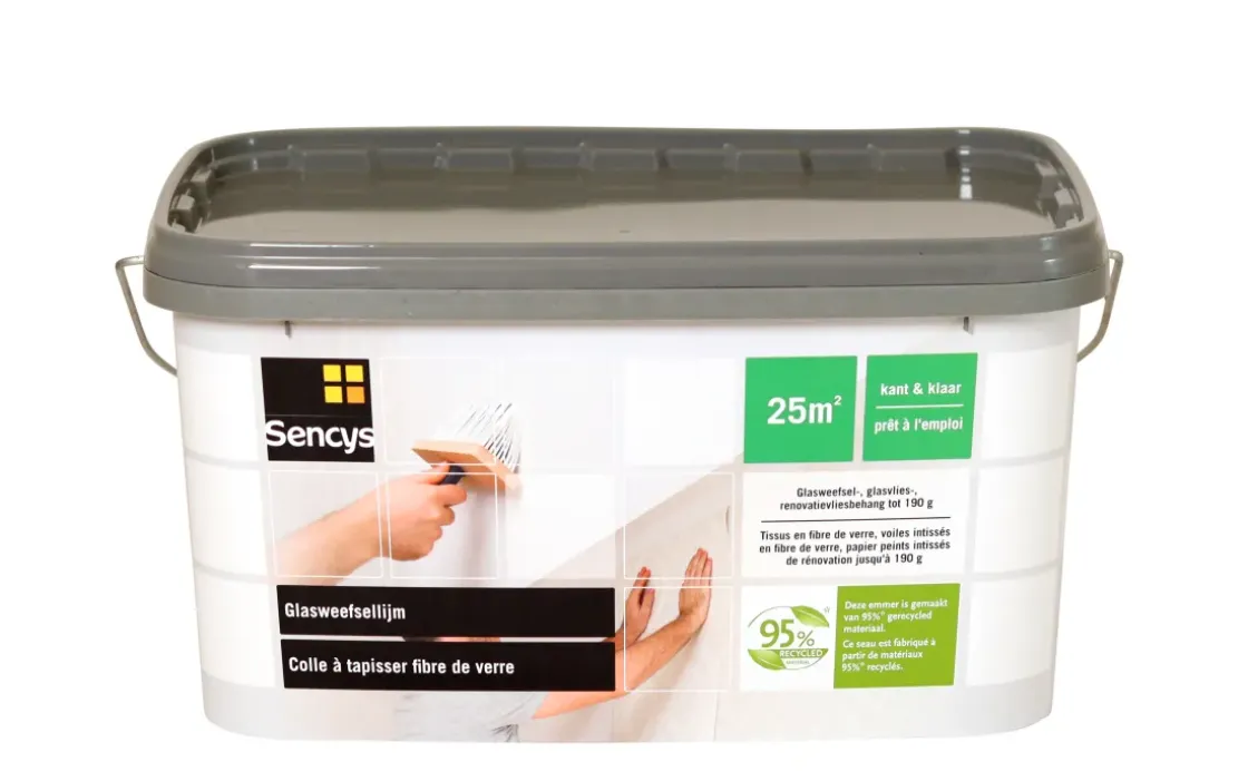 Sencys Glasvezelbehanglijm Kant-En-Klaar 5Kg-Brico Best