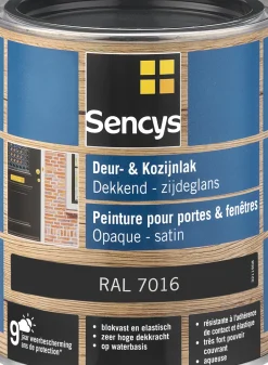 Sencys Lak Voor Deuren En Ramen Zijdeglans Ral7016 750Ml-Brico New