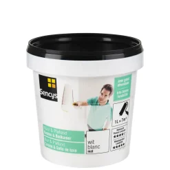 Sencys Muur & Plafond Keuken & Badkamer Mat Wit 1L-Brico Hot