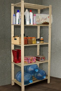 Brico Sencys Opbergrek Met 5 Legplanken Hout 170X75X40Cm Sale