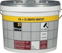 Sencys Primer Muur En Plafond 'Rapid Dry' Wit 12 L-Brico Clearance