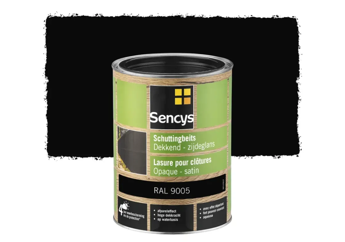 Sencys Schuttingbeits Dekkend Ral9005 2,5L-Brico New