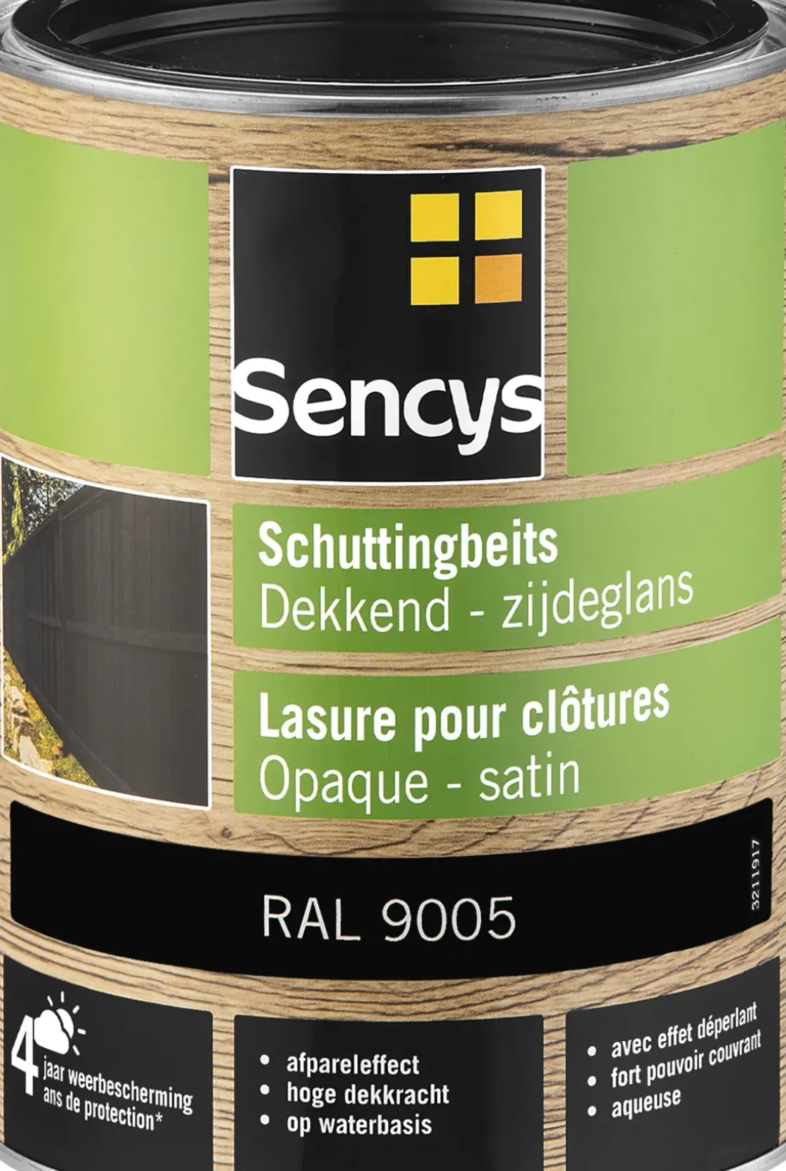 Sencys Schuttingbeits Dekkend Ral9005 2,5L-Brico New