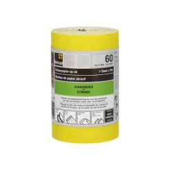 Sencys Schuurrol Papier Geel A/O 115Mm X 5M P60-Brico Online