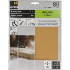 Sencys Schuurvel A/O 230X280Mm P80 3St-Brico Outlet