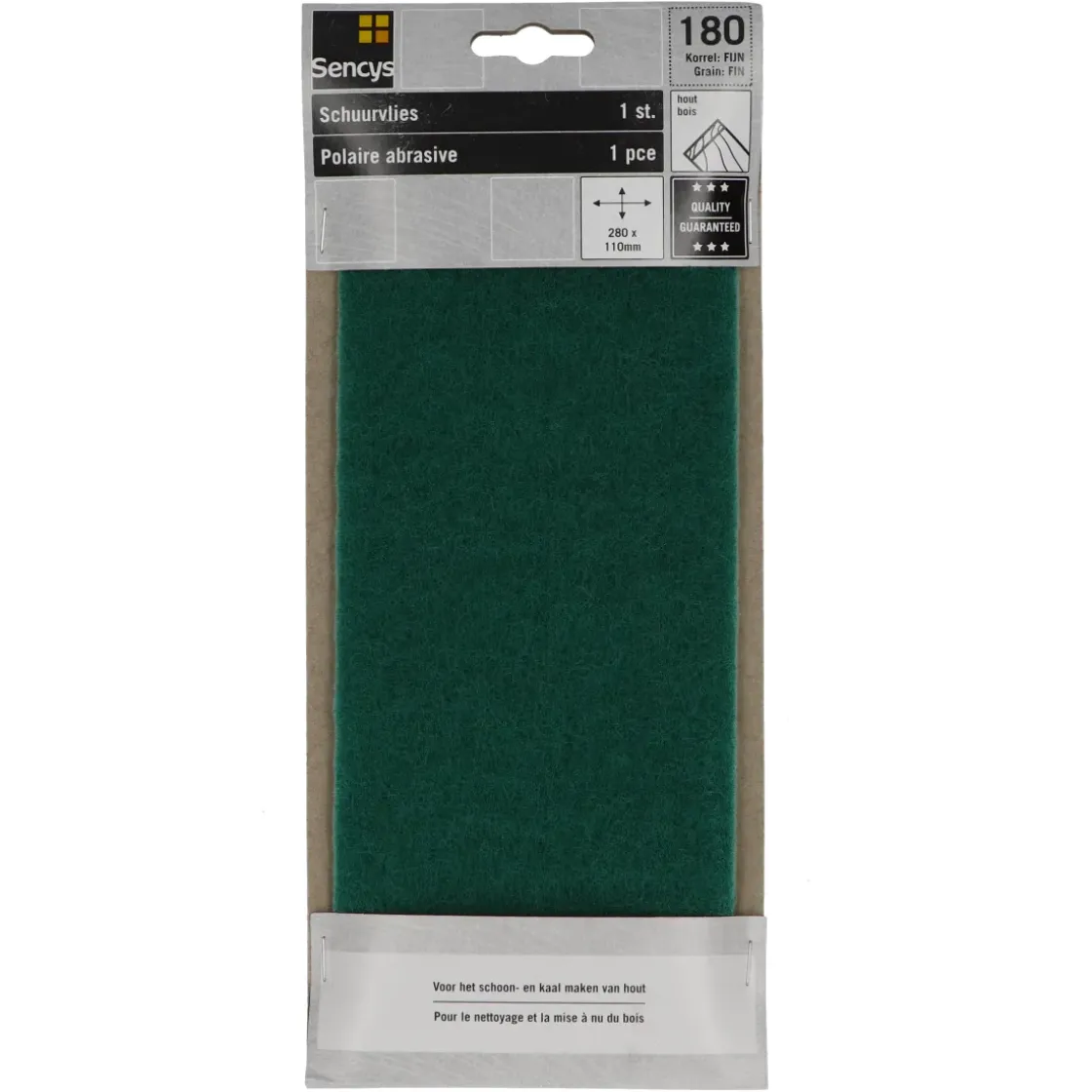 Sencys Schuurvlies Hout Groen 115X280Mm-Brico Sale