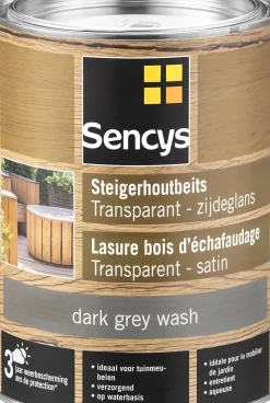Sencys Steigerhoutbeits Transparant Dark Grey Wash 2,5L-Brico
