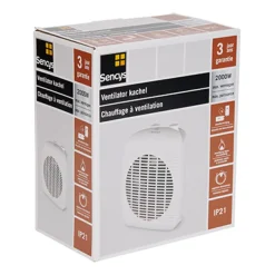 Keramische Kachels & Blaasverwarming<Brico Sencys Ventilatorkachel 2000W Wit