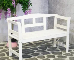 Sens-Line Friesen Tuinbank - Hout - Wit-Brico Sale