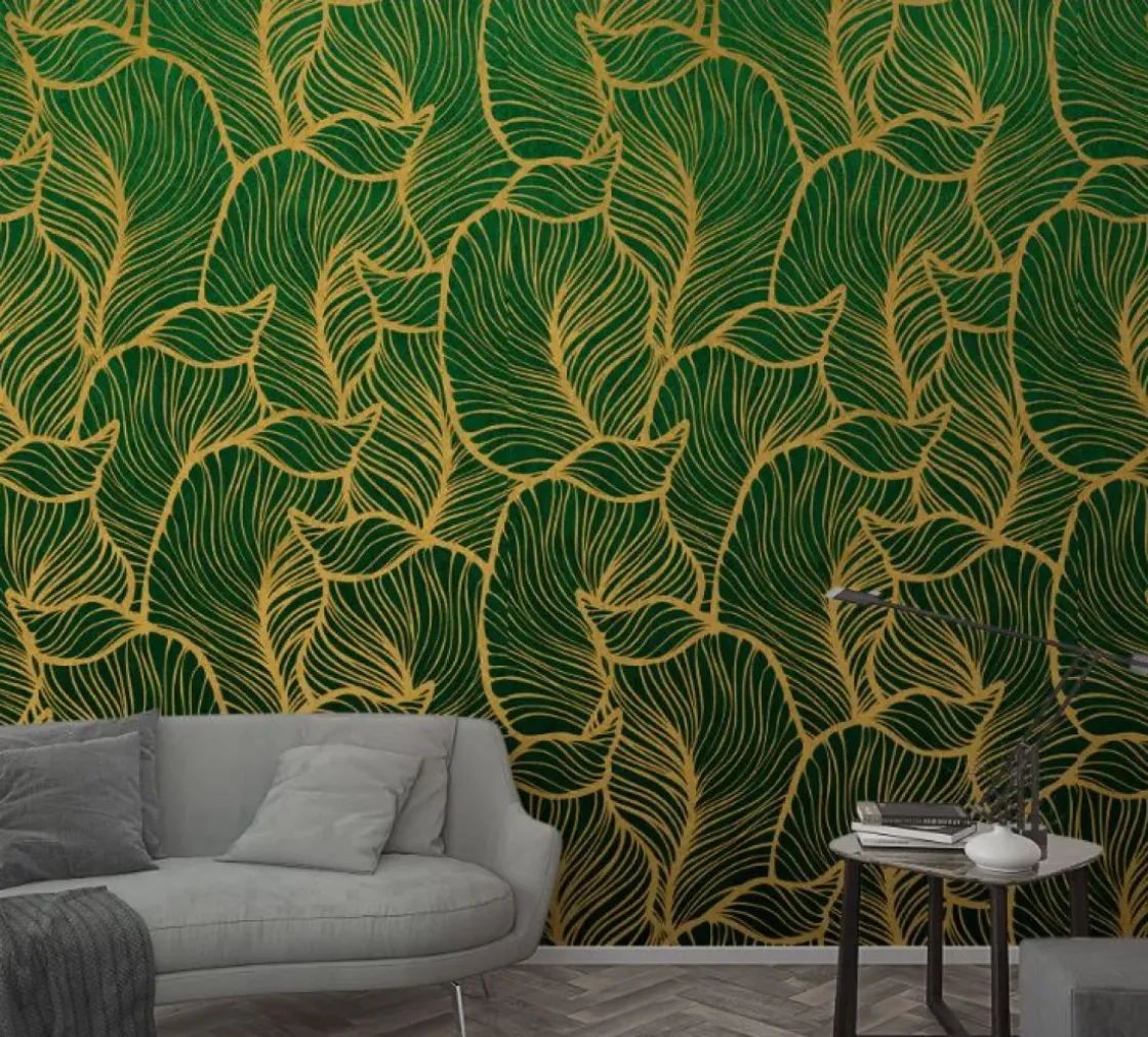 Smart Art Fotobehang Art Nouveau Blad Print-Brico Sale