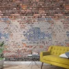Smart Art Fotobehang Bakstenen Muur Met Tegels-Brico Clearance