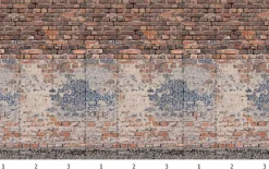 Smart Art Fotobehang Bakstenen Muur Met Tegels-Brico Clearance