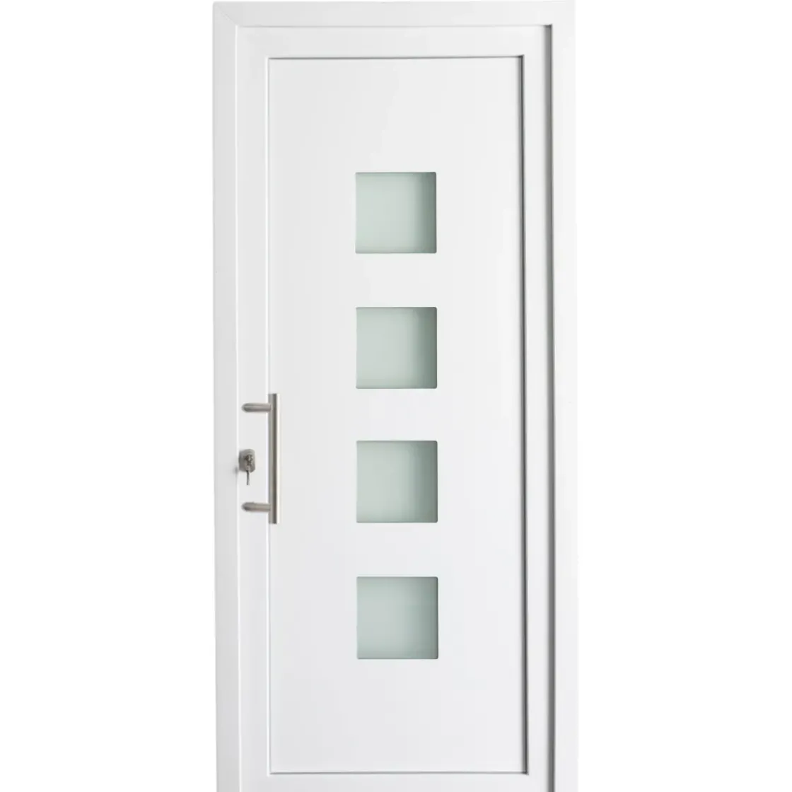 Solid Buitendeur Esterno E05 4 Vensters Wit Links 98X218Cm-Brico Online