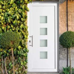 Solid Buitendeur Esterno E05 4 Vensters Wit Links 98X218Cm-Brico Online