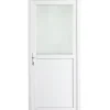 Solid Buitendeur Esterno E01 1/2 Beglaasd Wit Links 98X218Cm-Brico Best