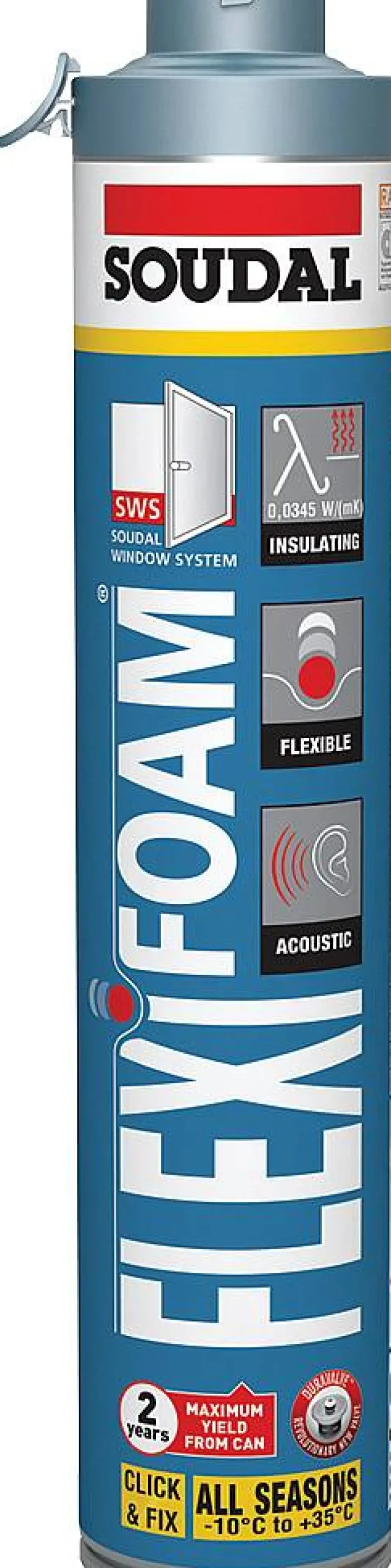 Brico Soudal Zelf Uitzettend Pu-Schuim Flexifoam C&F Blauw 750Ml Best