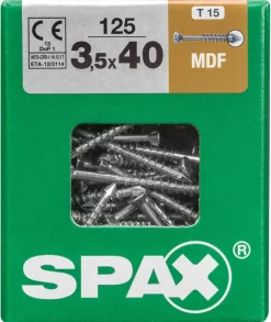 Spax Constructieschroef Mdf 40X3,5Mm Staal 125 St-Brico Online
