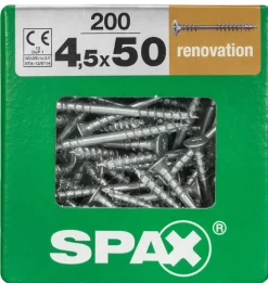 Spax Renovatieschroef 'T-Star' Wirox 4.5X50Mm 200 Stuks-Brico