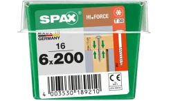 Spax Schroef 'Hi.Force' Wirox 6X200Mm 16 Stuks-Brico Best