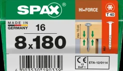 Spax Schroef 'Hi.Force' Wirox 8X180Mm 16 Stuks-Brico Best