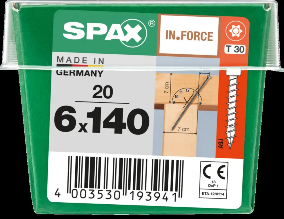 Spax Schroef In.Force Wirox 6X140Mm 20 Stuks-Brico Online