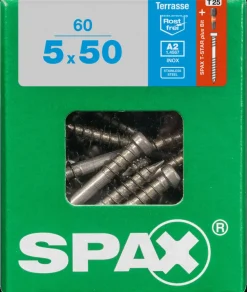 Spax Terrasschroef A2 Inox 50X5Mm 60 St-Brico Hot