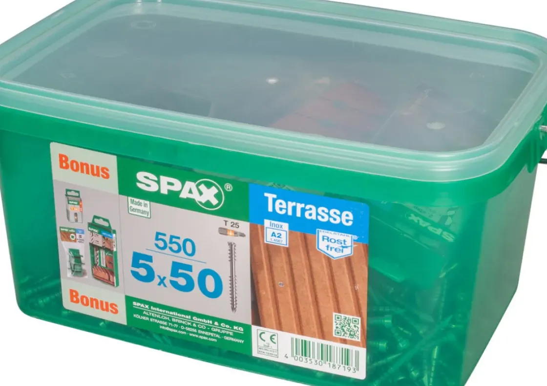 Spax Terrasschroef A2 Rvs 50X5Mm 550St-Brico Clearance