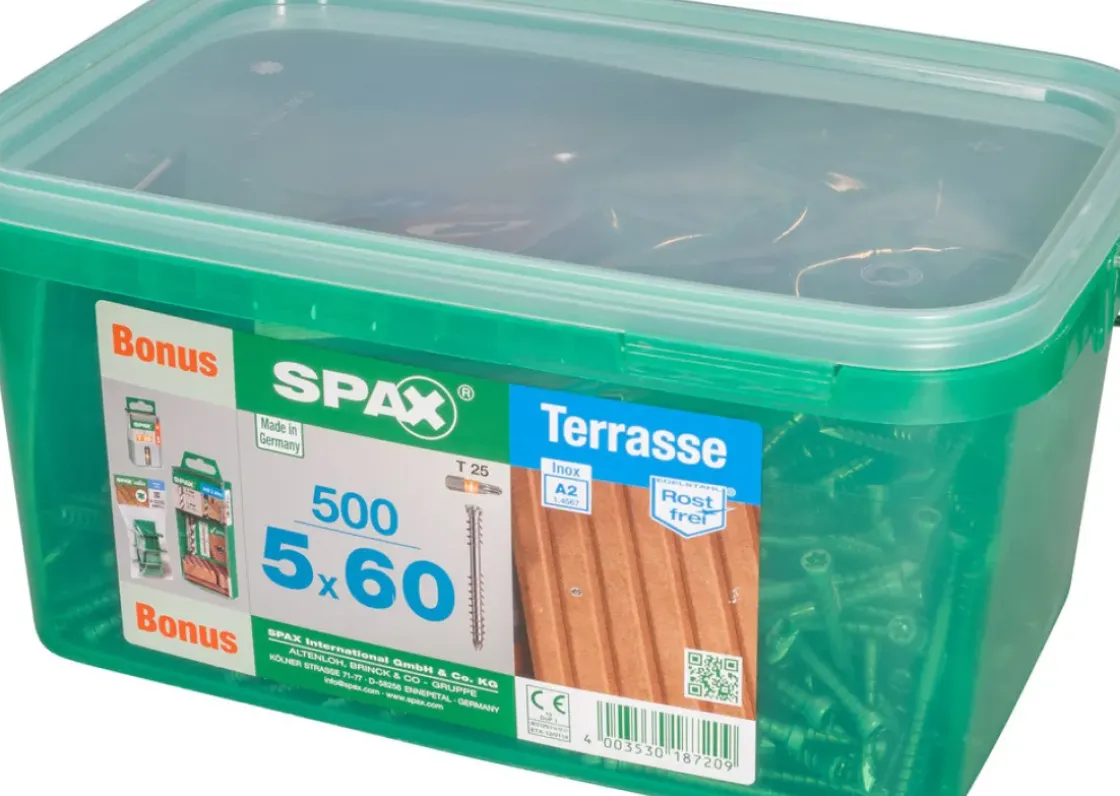 Spax Terrasschroef A2 Rvs 60X5Mm 500St-Brico Outlet