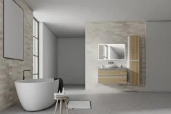 Brico Spiegel Renzo Rechthoek Met Ledverlichting Touch Sensor En Spiegelverwarming 70X120Cm Outlet