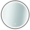 Brico Spiegel Swann Rond Met Ledverlichting Touch Schakelaar En Spiegelverwarming Zwart O90Cm Clearance