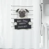 Brico Spirella Douchegordijn Bad Dog Zwart 180Cm